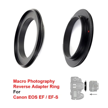 Для Canon EOS EF/EF-S крепление Камеры Для Макросъемки Обратное Переходное Кольцо 49 52 55 58 62 67 72 77 мм